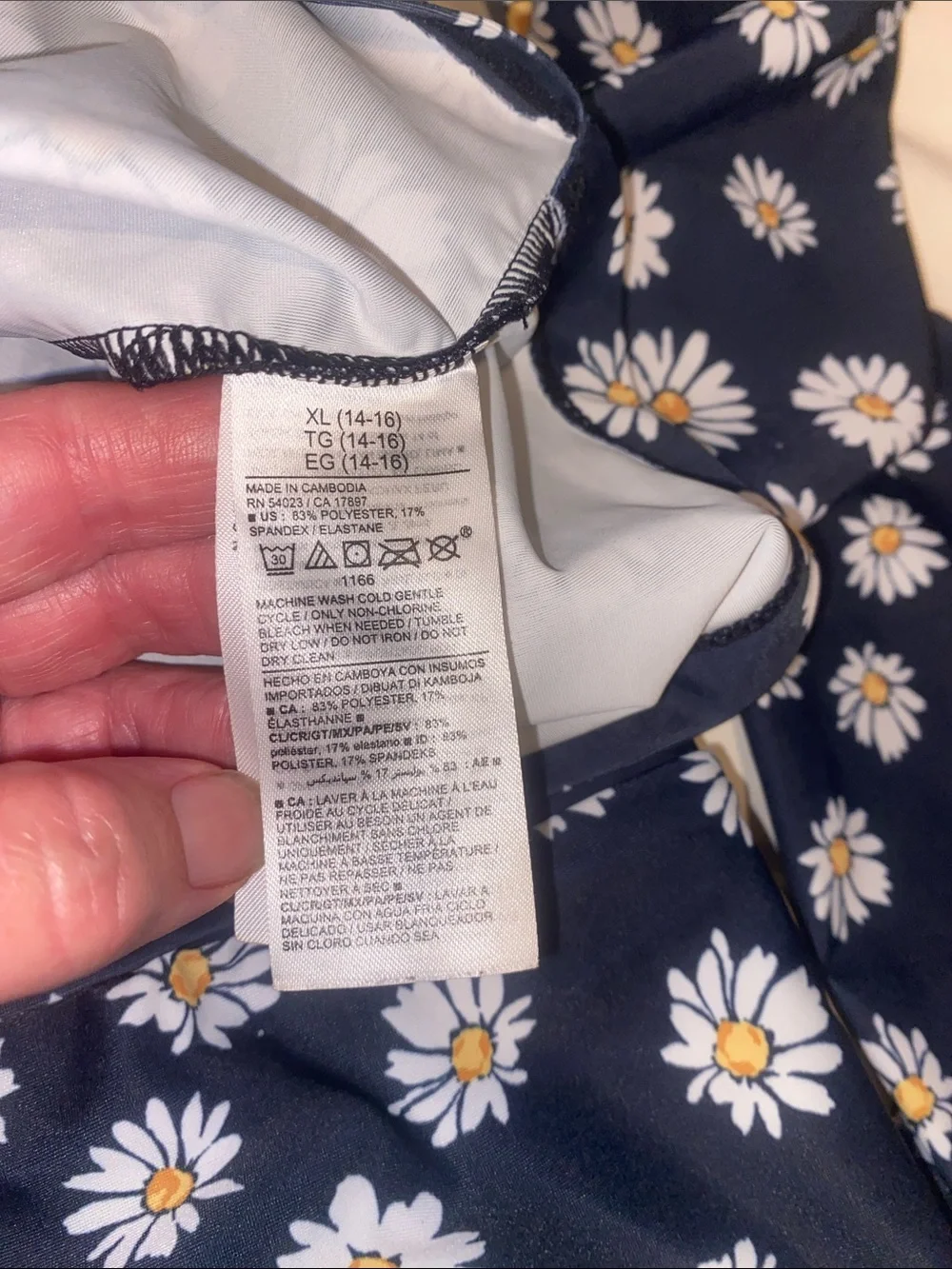 Old Navy Navy Blue Daisy Swim Two-Piece Set